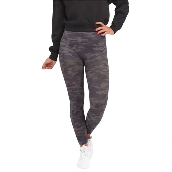 Spanx Look at Me Now Seamless Leggings FL3515 Grey Heather Camo - X-Large - Picture 1 of 10